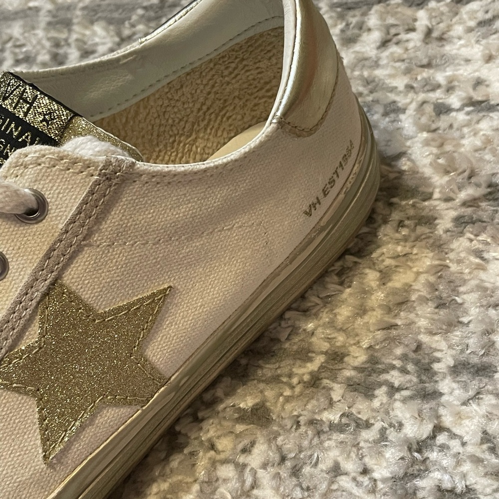 Vintage Havana Ivory and Gold Sneakers